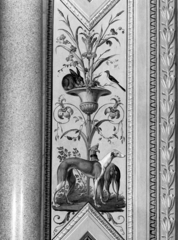 Levrieri, lepre e uccello - Villa Borghese Pinciana, Roma